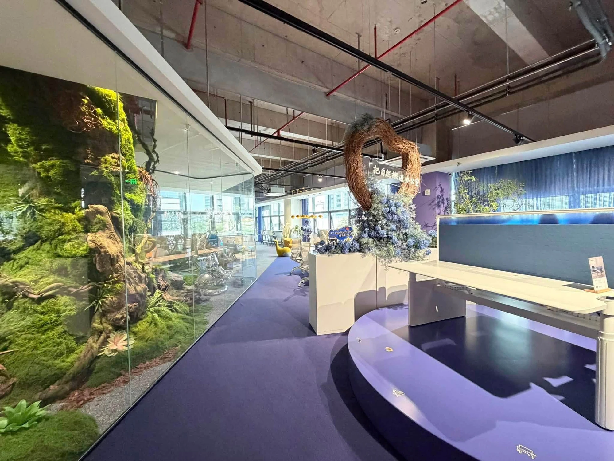 結合水景、植栽與展品的沉浸式展示空間